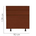 Ver imagem 2 de Cabeceira Estofada Argentina 90cm Solteiro para Cama Colchão Box Quarto Suede Terracota Telha -