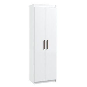 Armário Multiuso Estreito Slim 2 Portas com Prateleiras para Lavanderia Cozinha e Área de Serviço Or