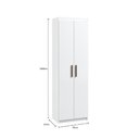 Ver imagem 4 de Armário Multiuso Estreito Slim 2 Portas com Prateleiras para Lavanderia Cozinha e Área de Serviço Or