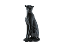Ver imagem 1 de Escultura Obra de Arte Estátua Pantera Sentada Grande 60cm:preto Fosco
