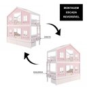 Ver imagem 2 de Beliche Infantil Casinha Dos Sonhos com Gavetas Rosa e Branco Megamobília