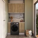 Ver imagem 1 de Lavanderia Modulada Kappesberg Celeste 3 Peças Branco/nogueira 120cm