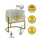 Ver imagem 3 de Kit 6 Cadeiras Poltrona Lua Bouclê Sala Quarto Gold Balaqui Cor:bege