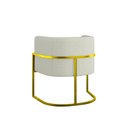 Ver imagem 6 de Kit 6 Cadeiras Poltrona Lua Bouclê Sala Quarto Gold Balaqui Cor:bege