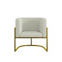 Ver imagem 5 de Kit 6 Cadeiras Poltrona Lua Bouclê Sala Quarto Gold Balaqui Cor:bege