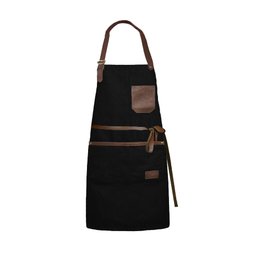 Avental Preto Couro Marrom Barista Barbearia Chef Cozinha 1un - 4