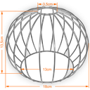 Ver imagem 2 de Cupula de Aramado Tangerine Branca para Pendentes e Abajures