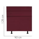 Ver imagem 3 de Cabeceira Estofada Cama Box Solteiro 90cm Argentina Corino Bordo- Mabe Magazine