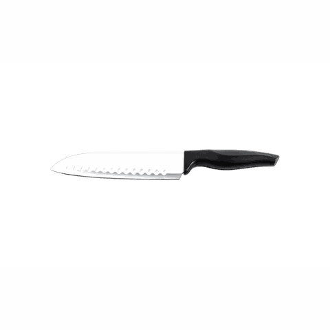 Faca Santoku Brinox Cross 7'' 31 Cm Lâmina Aço Inoxidável Cabo Preto