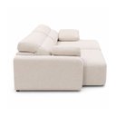 Ver imagem 2 de Sofá Sala de Estar Polo Retrátil Reclinável Bipartido 220cm 3 Lugares Bouclê Off White M1 - Monari D