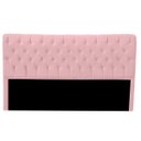 Ver imagem 1 de Cabeceira Casal Queen Estofada para Cama Box Glass Veludo Rosa Bebe