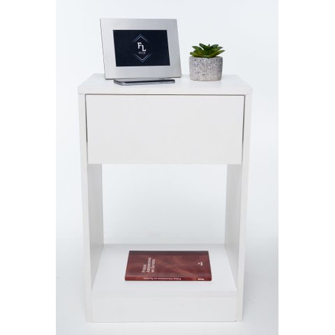 Kit 2 Mesas de Cabeceira Superior Off White 60x50 Enviamos Montado