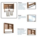 Ver imagem 7 de Armário Espelheira Banheiro 80cm C/ 2 Portas e Toalheiro P1041 Mel