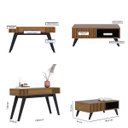 Ver imagem 2 de Kit para Sala de Estar com Aparador e Mesa de Centro Noce Preto Colibri