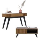 Ver imagem 1 de Kit para Sala de Estar com Aparador e Mesa de Centro Noce Preto Colibri