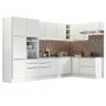 Armário de Cozinha Completa de Canto 546cm Branco Veludo Lux Madesa 05 - 3