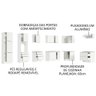 Armário de Cozinha Completa de Canto 546cm Branco Veludo Lux Madesa 05 - 5