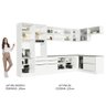 Armário de Cozinha Completa de Canto 546cm Branco Veludo Lux Madesa 05 - 6