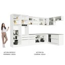 Ver imagem 6 de Armário de Cozinha Completa de Canto 546cm Branco Veludo Lux Madesa 05