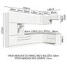 Armário de Cozinha Completa de Canto 546cm Branco Veludo Lux Madesa 05 - 4