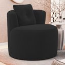 Ver imagem 6 de Kit Sofá e Poltrona Orgânica Living Bob com Almofadas Bouclê Preto - Desk Design