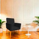 Ver imagem 2 de Poltrona Cadeira para Sala Confortável e Minimalista Nina Suede