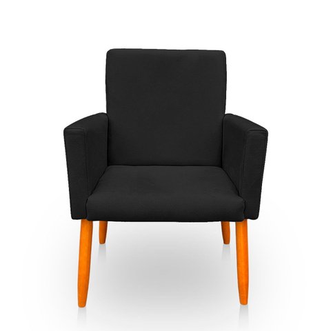 Poltrona Cadeira para Sala Confortável e Minimalista Nina Suede