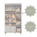 Ver imagem 7 de Conjunto Cômoda Lígia Roupeiro Lígia Quarto de Bebê 100% Mdf