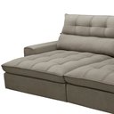 Ver imagem 4 de Sofá Retrátil Reclinável para Sala de Estar Living 250cm Dimas F04 Veludo Marrom Claro - Lyam Decor