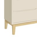 Ver imagem 4 de Cômoda Infantil Classic 6 Gavetas Areia Fosco com Pés Madeira Natural - Reller Móveis