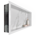 Ver imagem 5 de Nicho de Porcelanato Branco Marmo Douro Polido 60x32cm