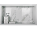Ver imagem 2 de Nicho de Porcelanato Branco Marmo Douro Polido 60x32cm