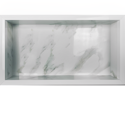 Nicho de Porcelanato Branco Marmo Douro Polido 60x32cm - 1