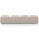 Ver imagem 7 de Sofá 5 Lugares com Chaise Direito Sala Living 388cm Arlo F04 Veludo Bege - Lyam Decor