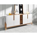 Ver imagem 1 de Buffet Aparador 190cm 4 Portas com Adega Lizz - 6 Cores:branco/cedro