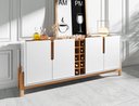Ver imagem 1 de Buffet Aparador 190cm 4 Portas com Adega Lizz - 6 Cores:branco/cedro