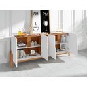 Ver imagem 2 de Buffet Aparador 190cm 4 Portas com Adega Lizz - 6 Cores:branco/cedro