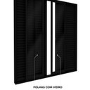 Ver imagem 6 de Porta Balcão de Alumínio 4 Folhas Móveis e 2 Fixas com Fecho Embutido 215x200cm Lucasa Ideale Preto