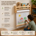 Ver imagem 2 de Lousa de Madeira Infantil para Desenho Pintura + Bobina de Papel