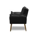 Ver imagem 4 de Poltrona para Sala Decorativa Opala Pés Madeira Suede Preto Império Decor