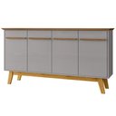 Ver imagem 1 de Balcao Buffet 4 Portas Opala 160 Cm Cinamomo Off White Bechara