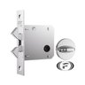 Fechadura 1006 Bater Correr Banheiro Cromada Roseta Redonda Stam - 1