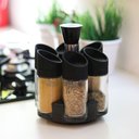 Ver imagem 3 de Porta Condimentos Temperos 6 Peças Cozinha Suporte Giratorio Para Casa Restaurantes