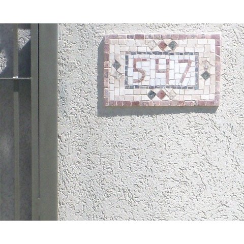 Números Residenciais em Mosaico Moldura Ii - 20x25cm