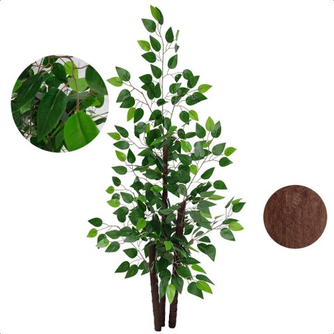 Ficus Verde Artificial Figueira Grande sem Vaso Decorativo