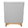 Poltrona de Amamentação e Descanso Áquilla com Base Balanço e Puff Linho Cinza - Desk Design - 6
