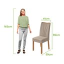 Ver imagem 4 de Conjunto Sala de Jantar Mesa Apogeu 170 Tampo Vidro Off White com 6 Cadeiras Apogeu - Lopas Amendoa 