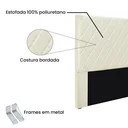 Ver imagem 4 de Cabeceira Casal 140cm Linho Rústico Esmeralda Bege