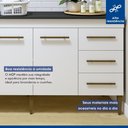 Ver imagem 6 de Lavanderia Modulada Nova Iguaçu Balcão 3 Portas e 3 Gavetas - Kaiki Móveis Branco