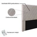 Ver imagem 3 de Cabeceira Queen 160cm Linho Rústico Esmeralda Bege